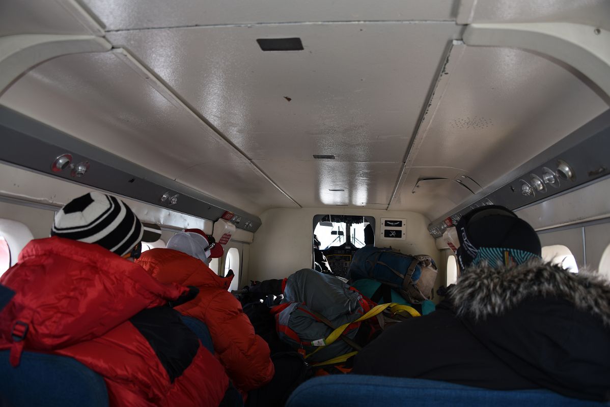 01B Climbers And Their Luggage Inside The Kenn Borek Air Twin Otter Airplane At Union Glacier Camp Antarctica Ready To Fly To Mount Vinson Base Camp